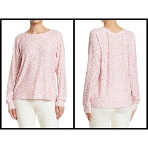 💕PJ SALVAGE💕 Long Sleeve Pajama Top ~ Blush Animal Print Medium M NWT